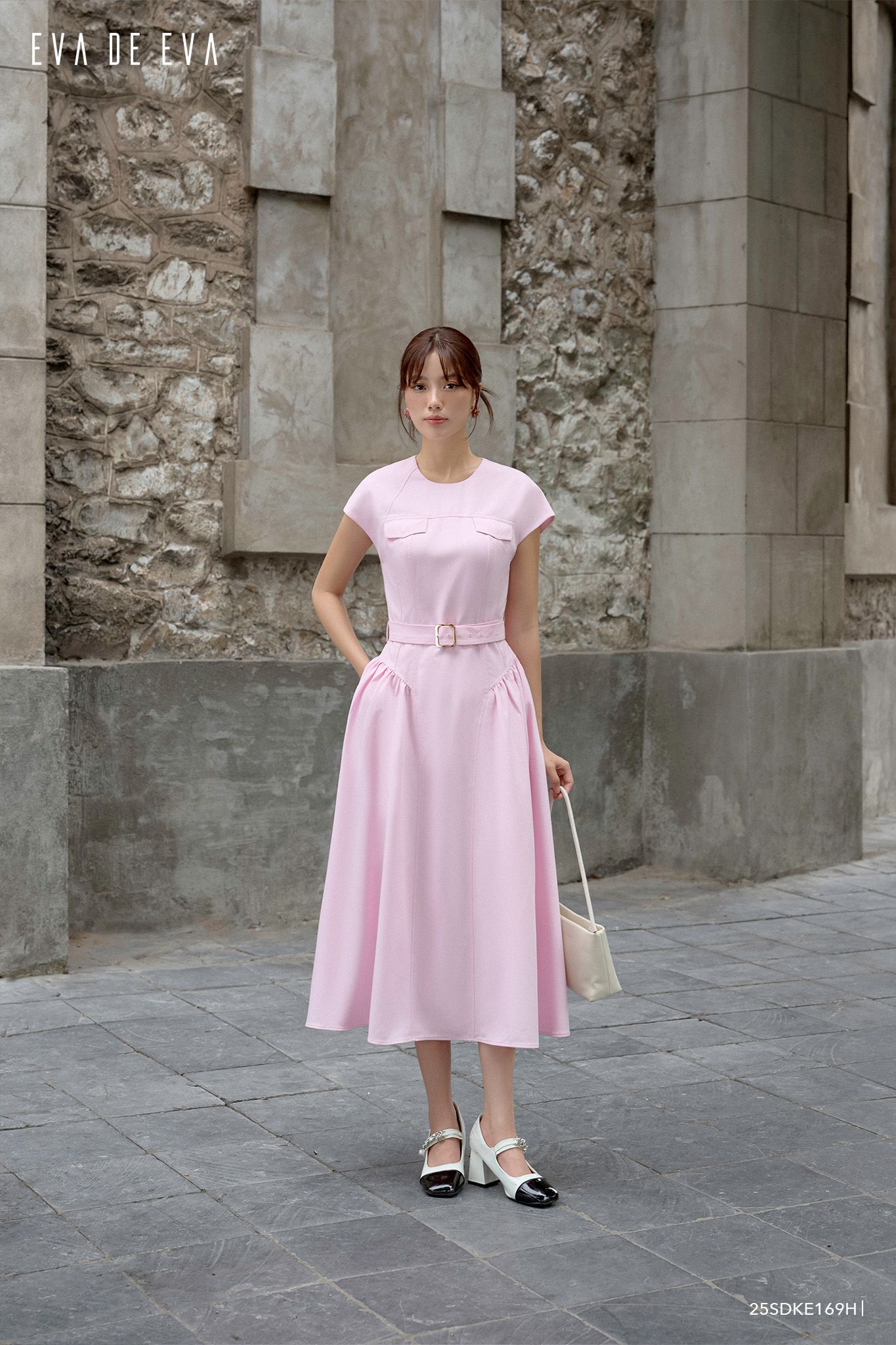  Đầm tay ngắn, Dáng thắt eo 25SDKE169H 
