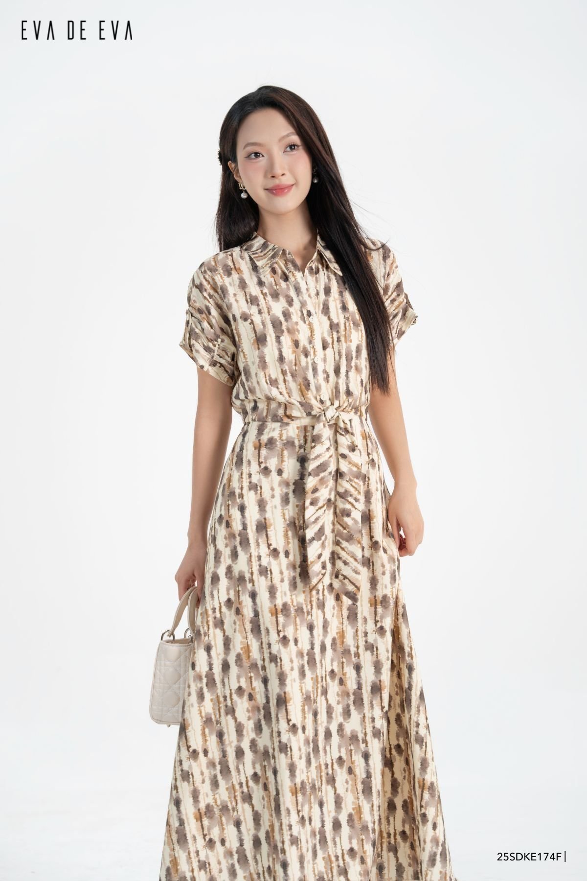  Đầm tay ngắn, Dáng thắt eo 25SDKE174F 