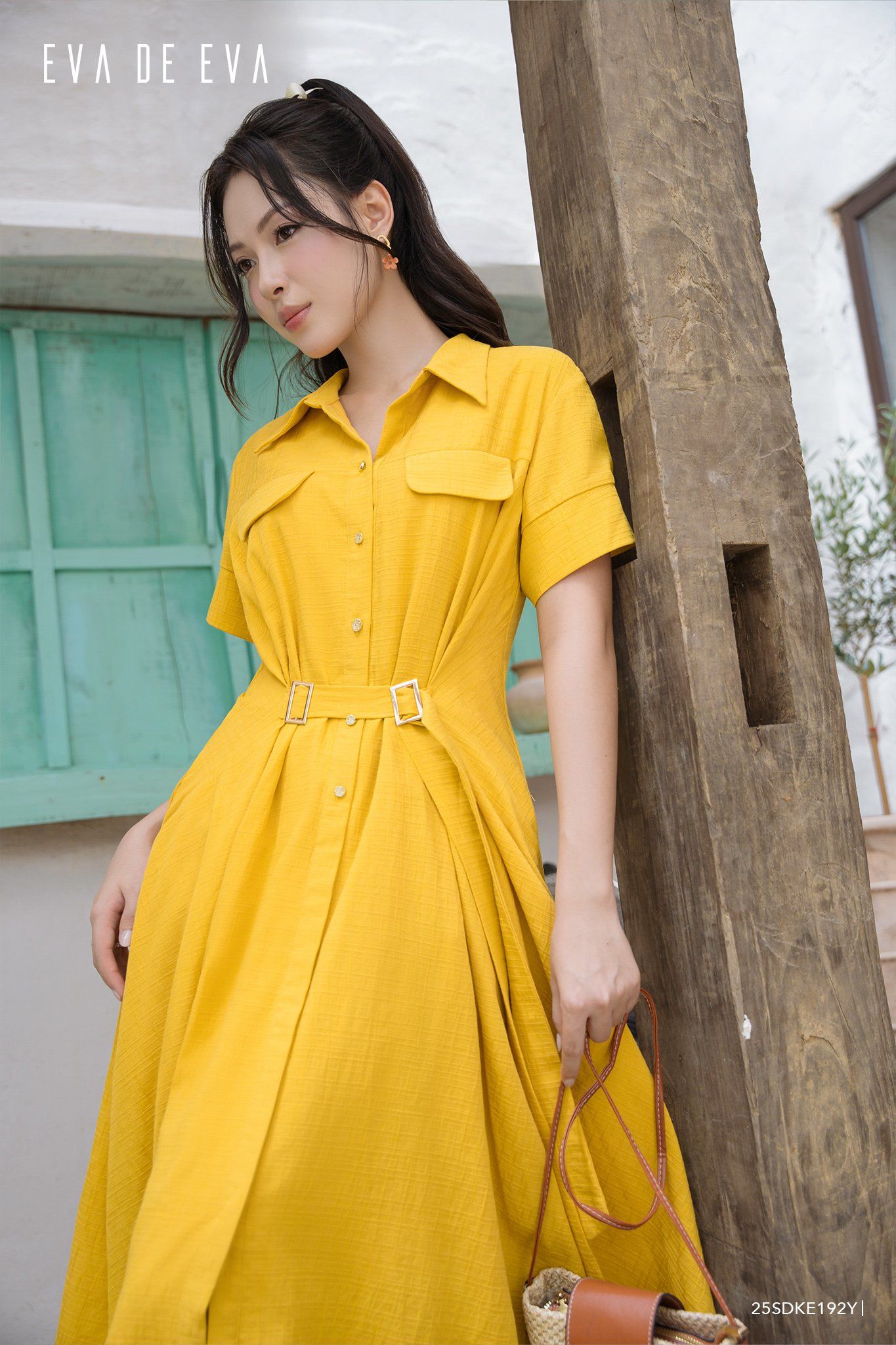  Đầm tay ngắn,  25SDKE192Y 