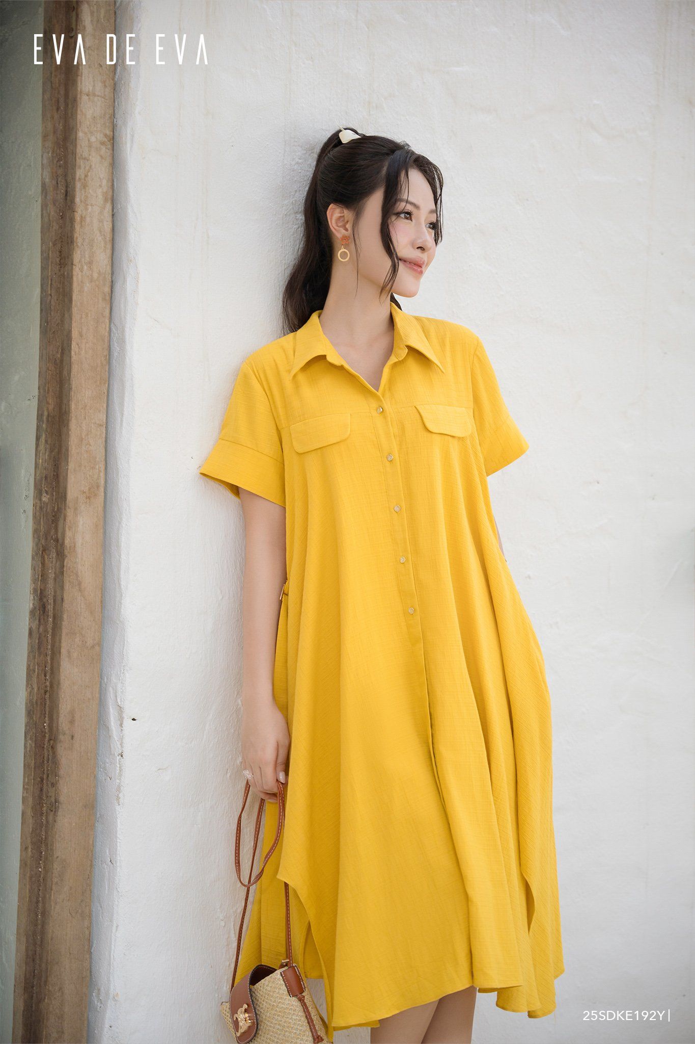  Đầm tay ngắn,  25SDKE192Y 