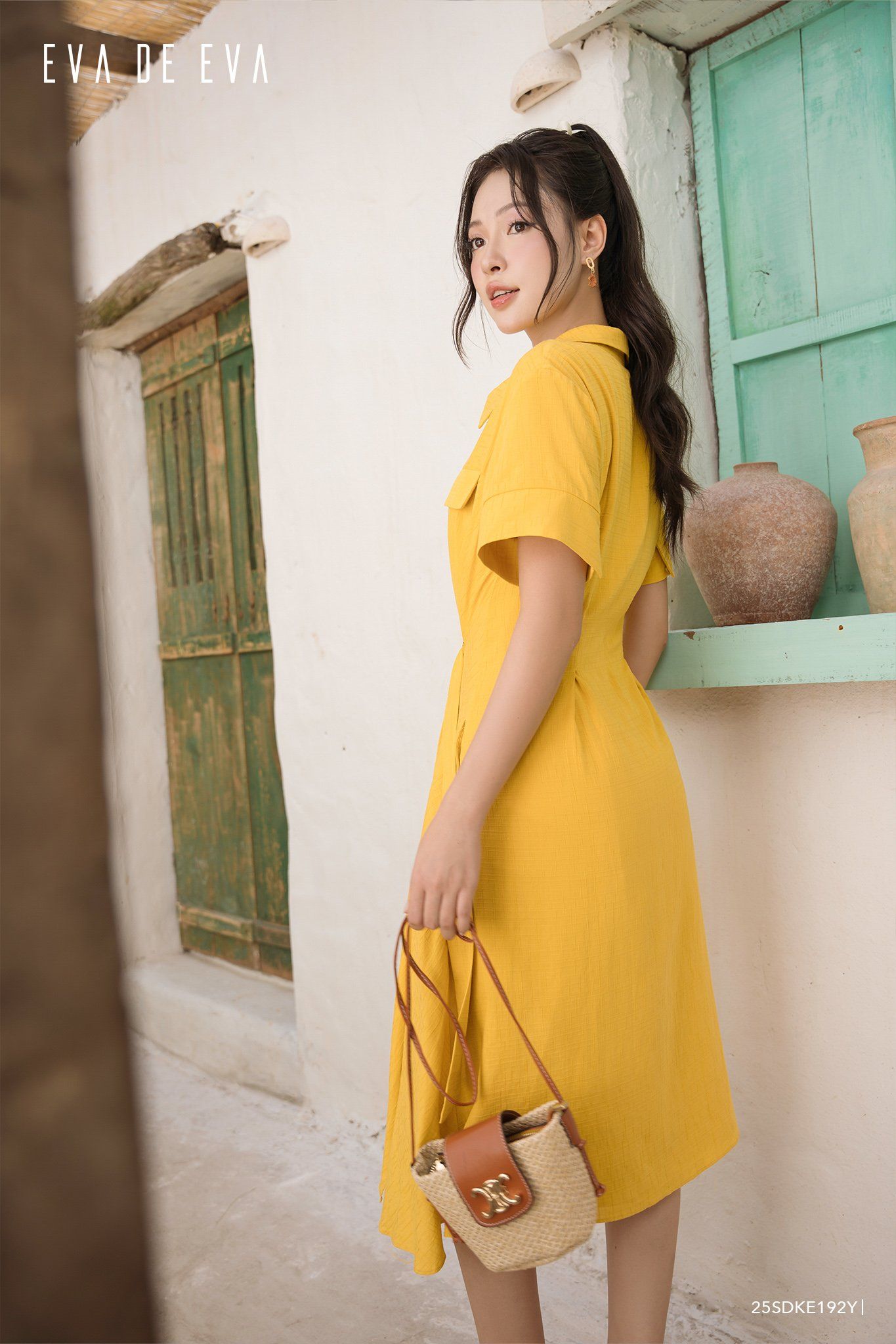 Đầm tay ngắn,  25SDKE192Y 