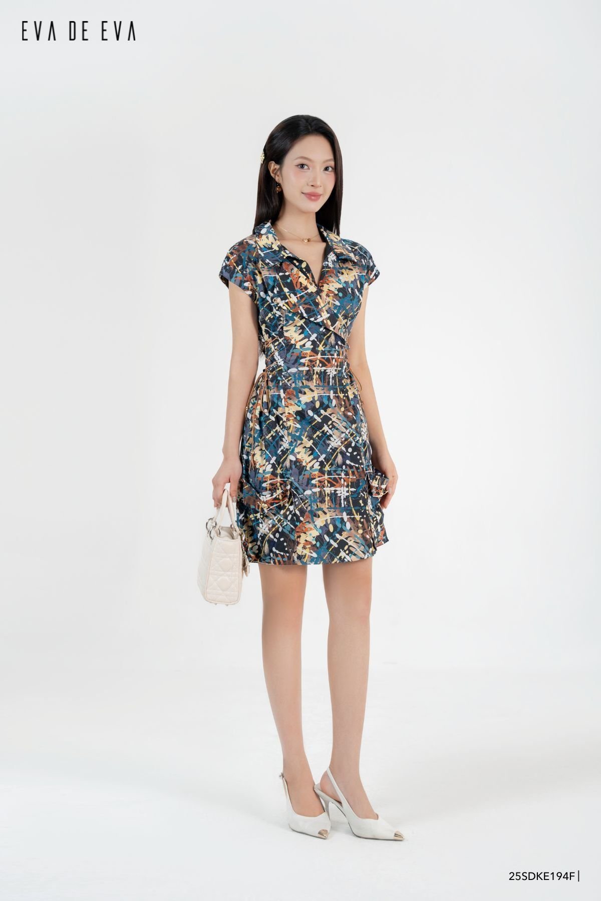  Đầm tay ngắn,  25SDKE194F 