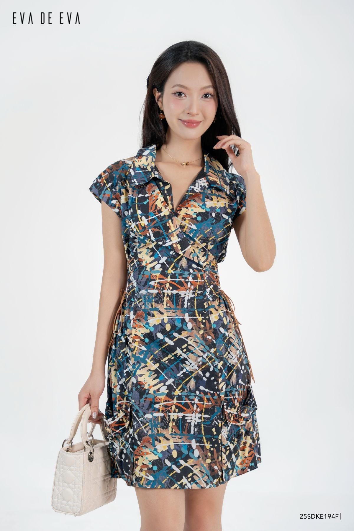  Đầm tay ngắn,  25SDKE194F 