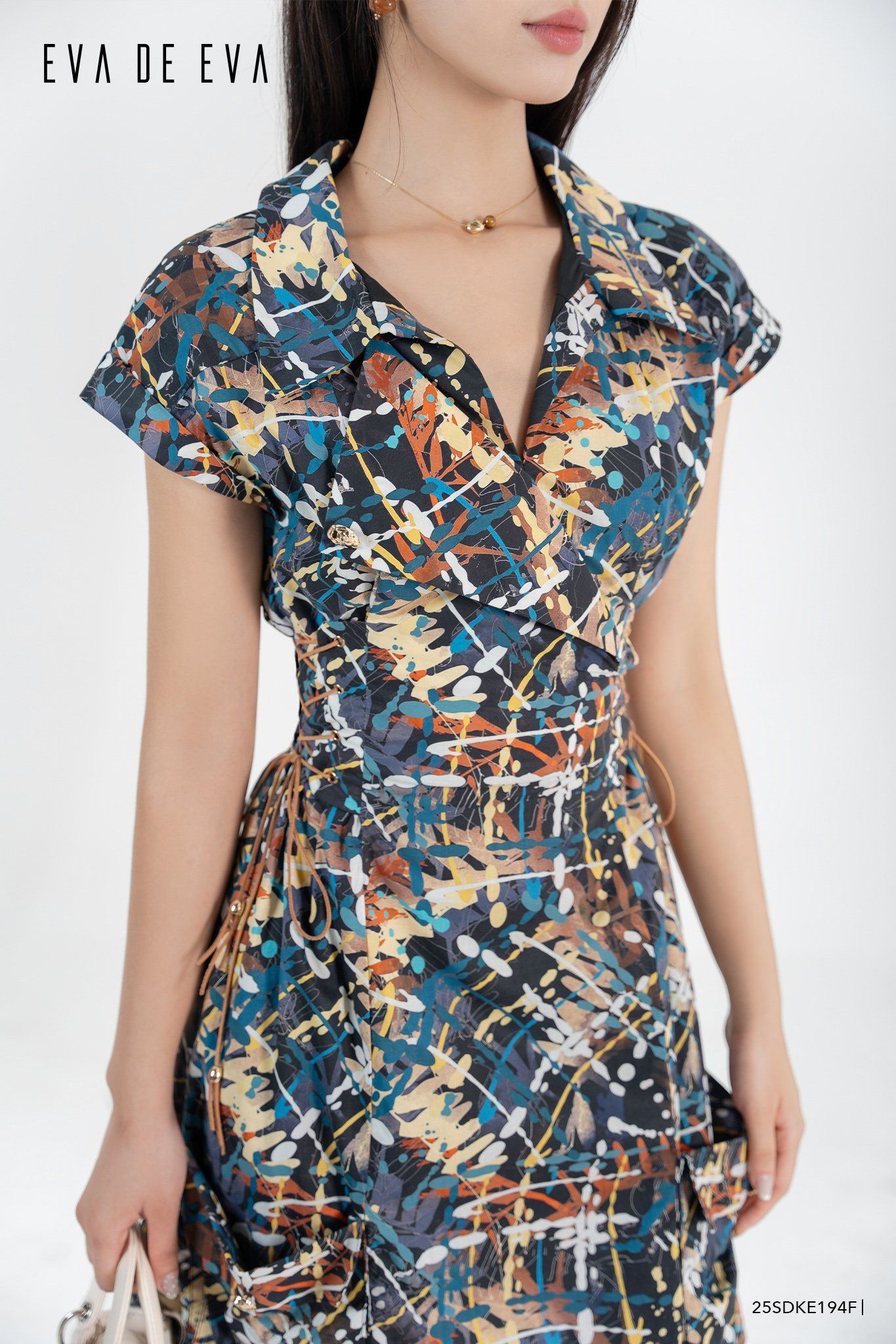  Đầm tay ngắn,  25SDKE194F 