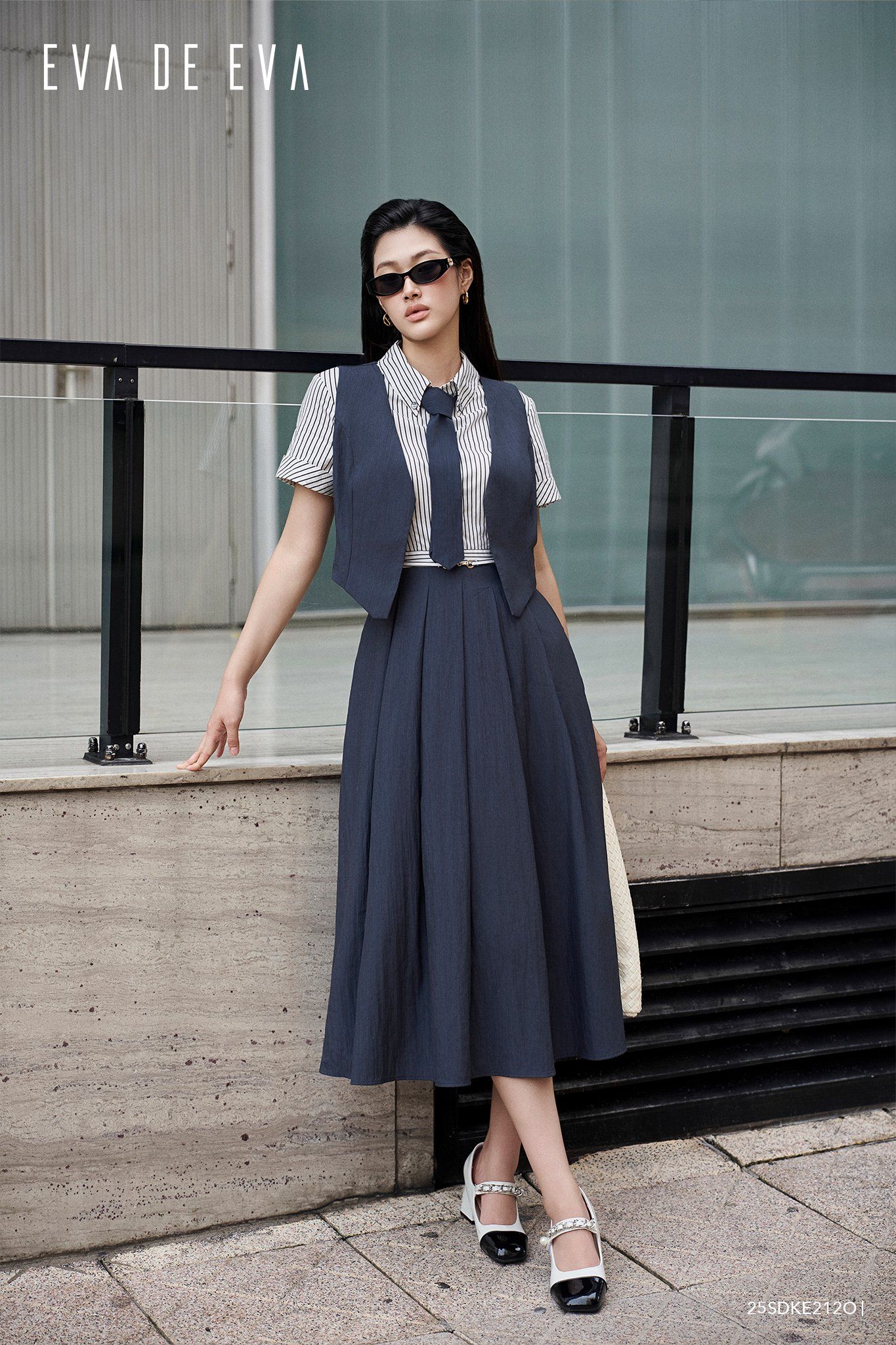  Đầm tay ngắn,  25SDKE212O 