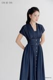  Đầm tay ngắn, Dáng thắt eo 25SDKE217X 