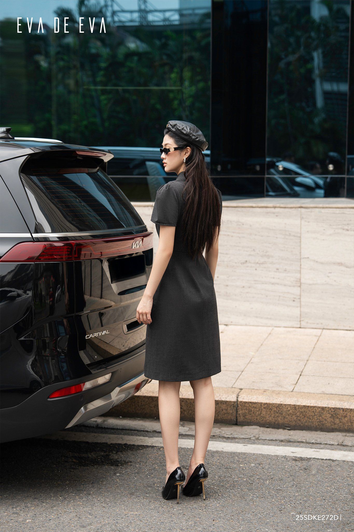  Đầm tay ngắn,  25SDKE272D 