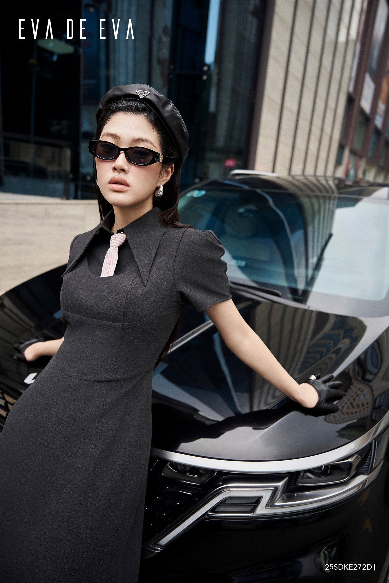  Đầm tay ngắn,  25SDKE272D 