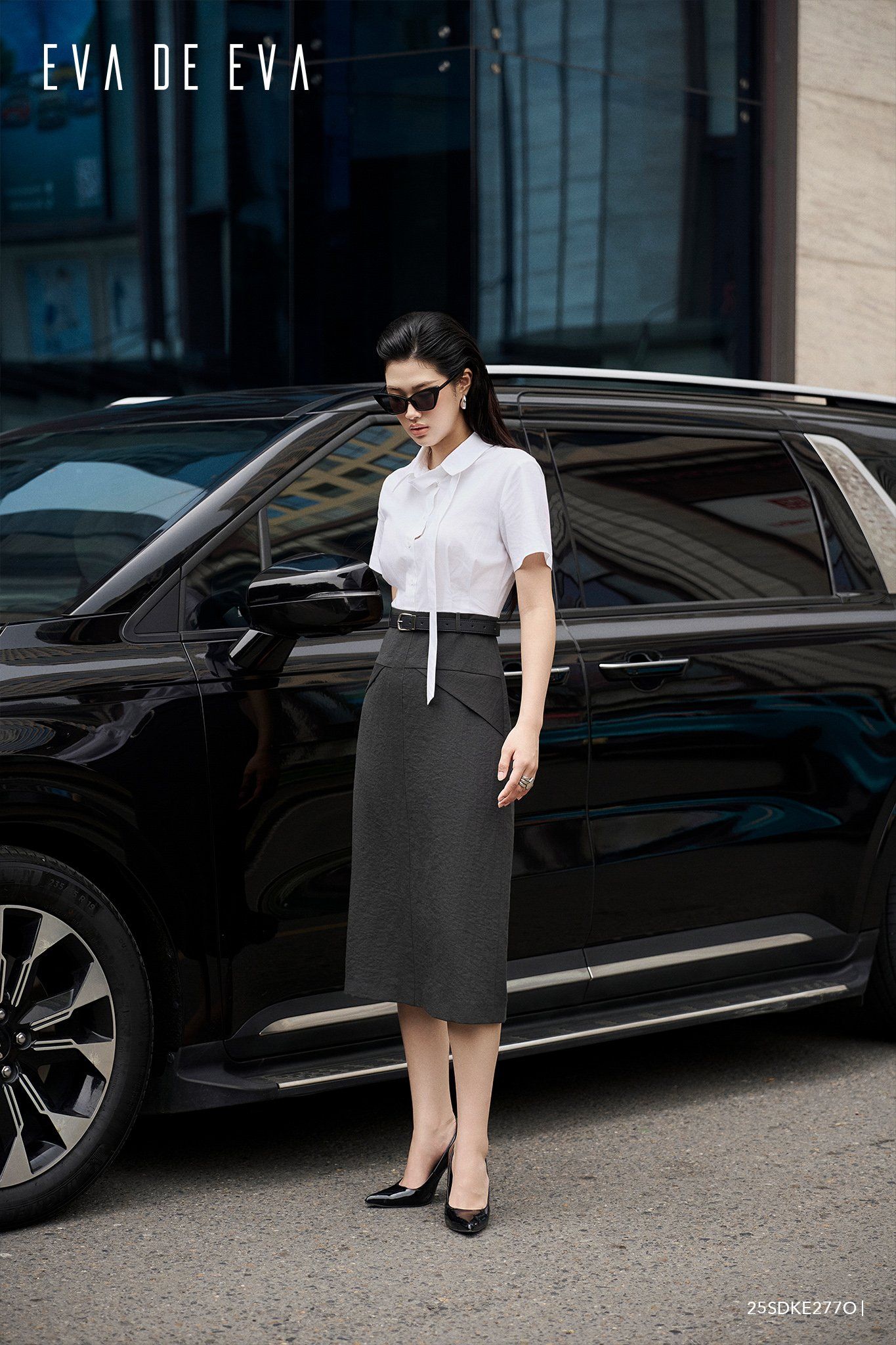  Đầm tay ngắn,  25SDKE277O 
