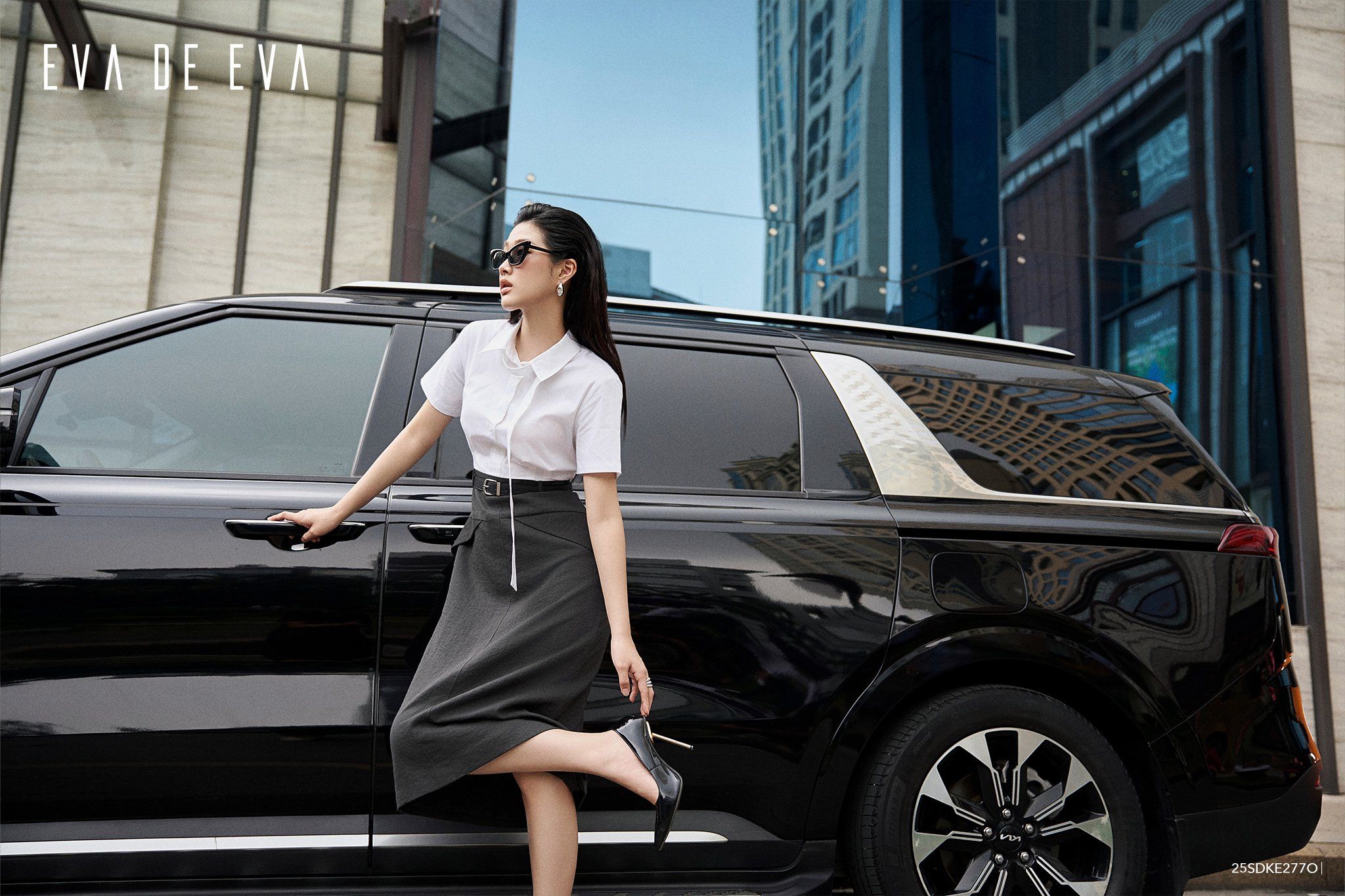  Đầm tay ngắn,  25SDKE277O 