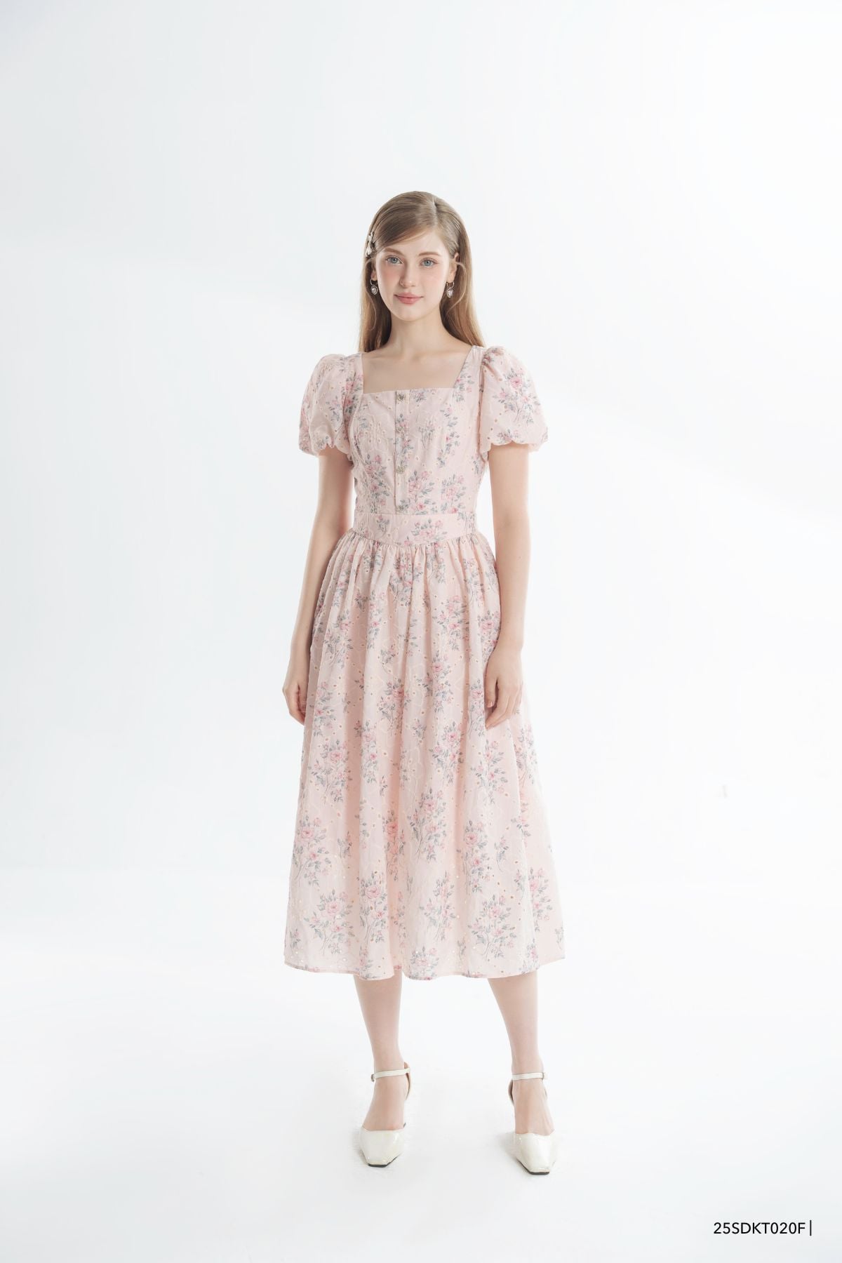  Đầm tay ngắn,  25SDKT020F 