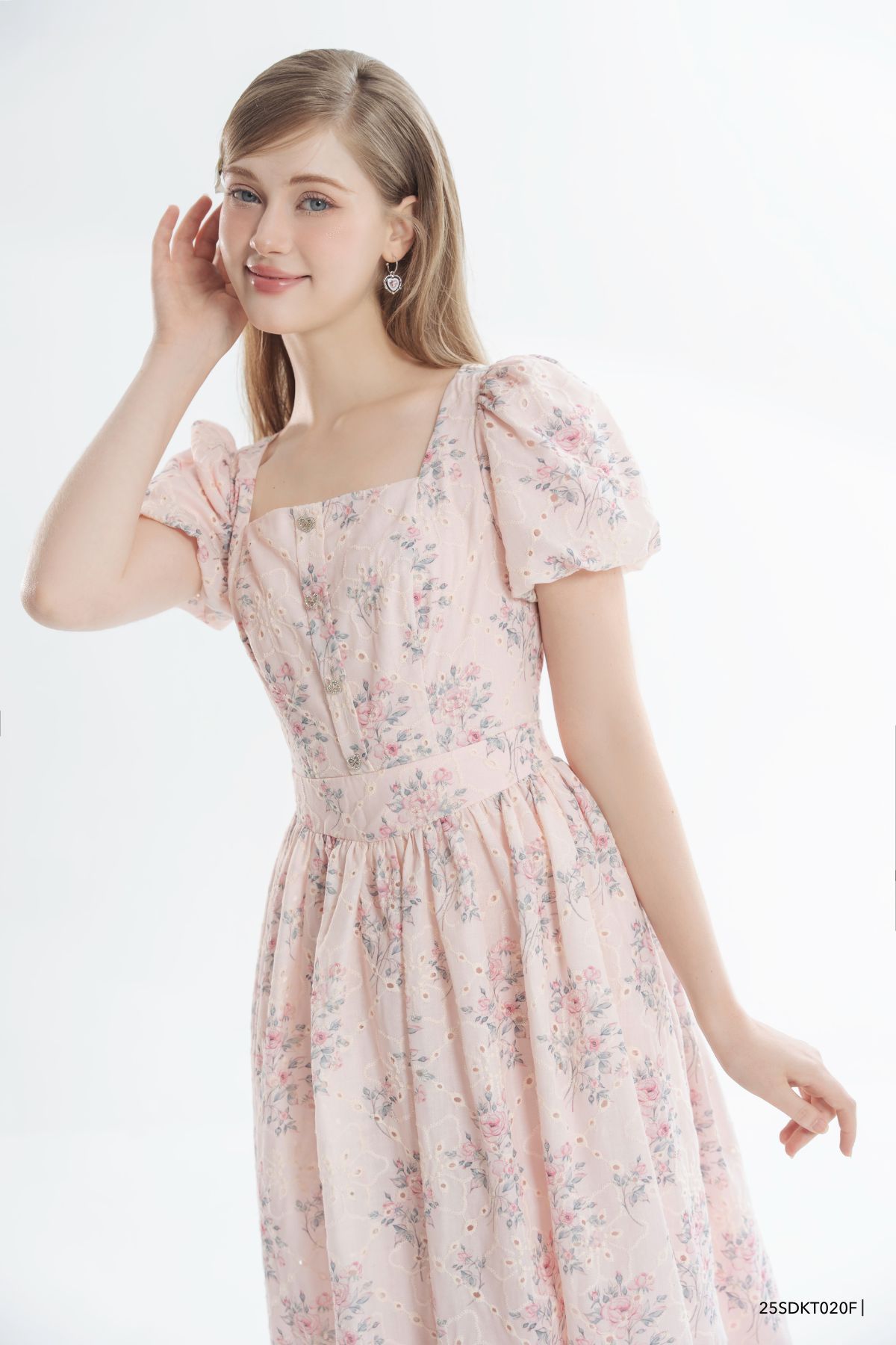  Đầm tay ngắn,  25SDKT020F 