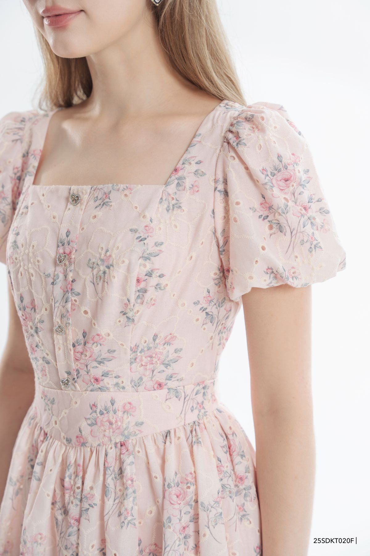  Đầm tay ngắn,  25SDKT020F 