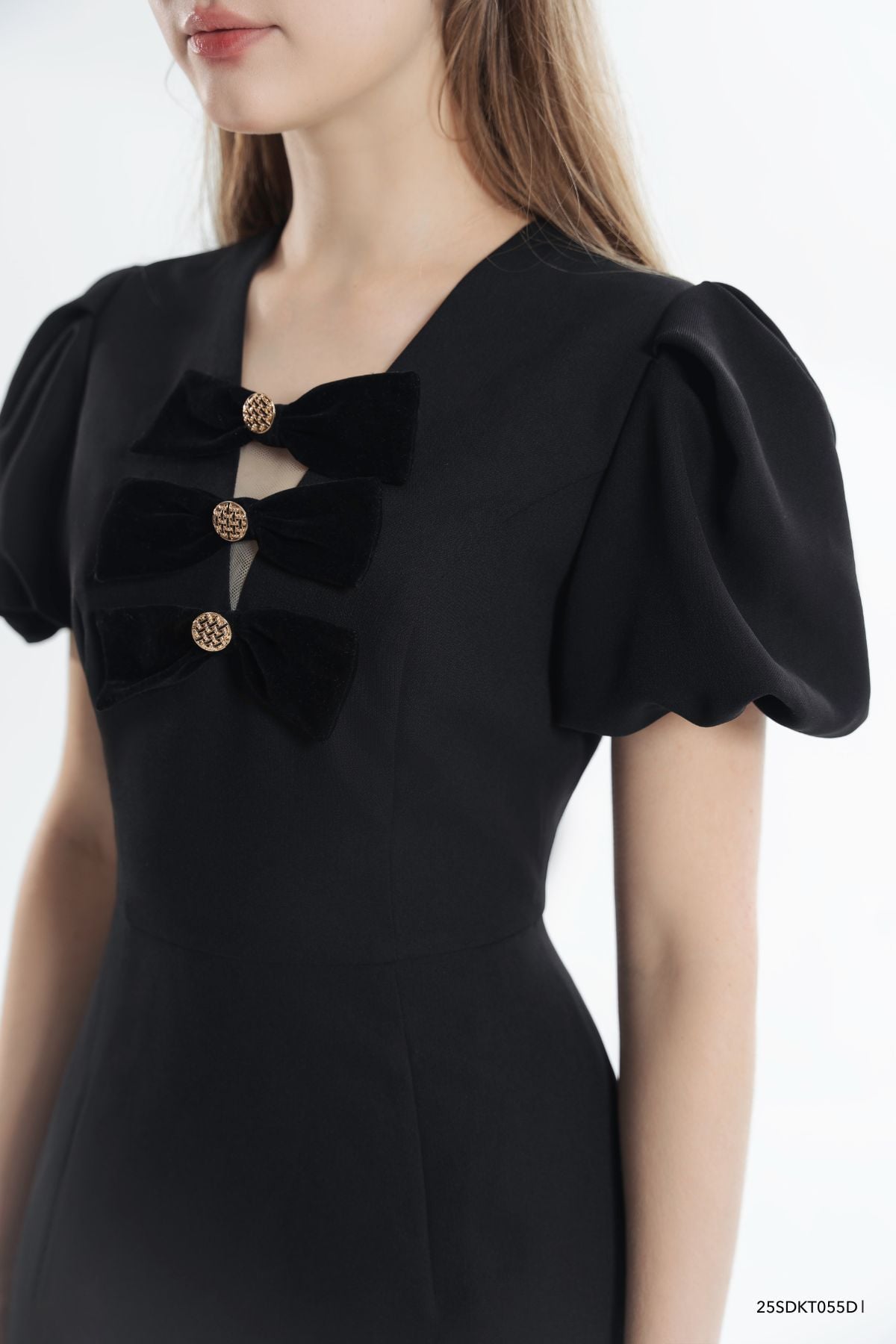  Đầm tay ngắn,  25SDKT055D 