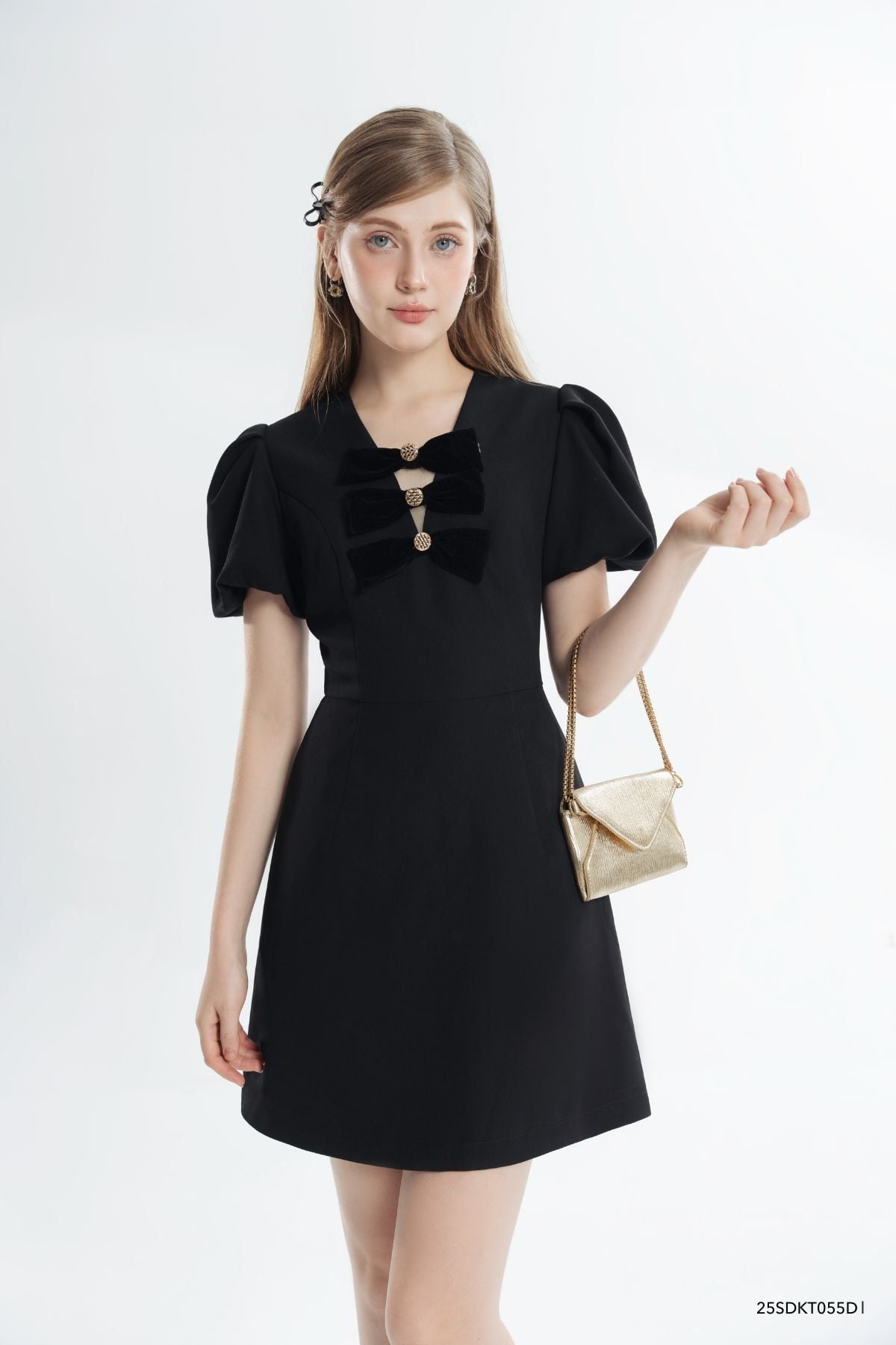  Đầm tay ngắn,  25SDKT055D 