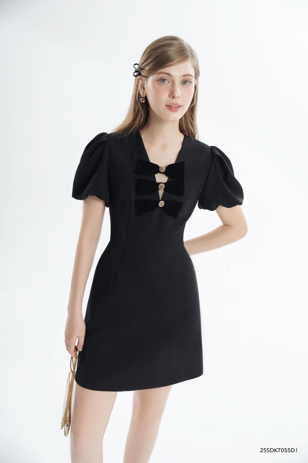  Đầm tay ngắn,  25SDKT055D 