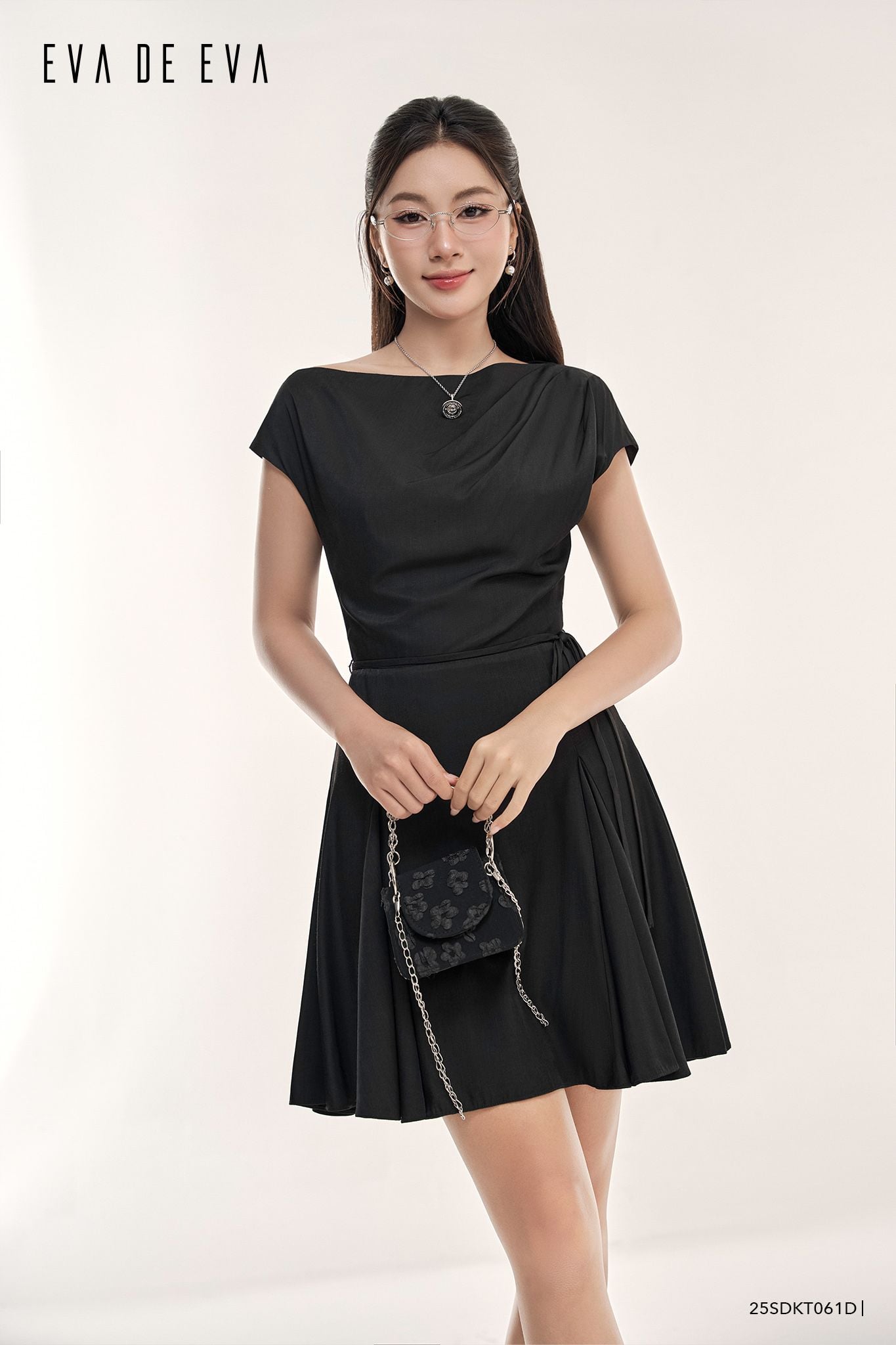  Đầm tay ngắn,  25SDKT061D 