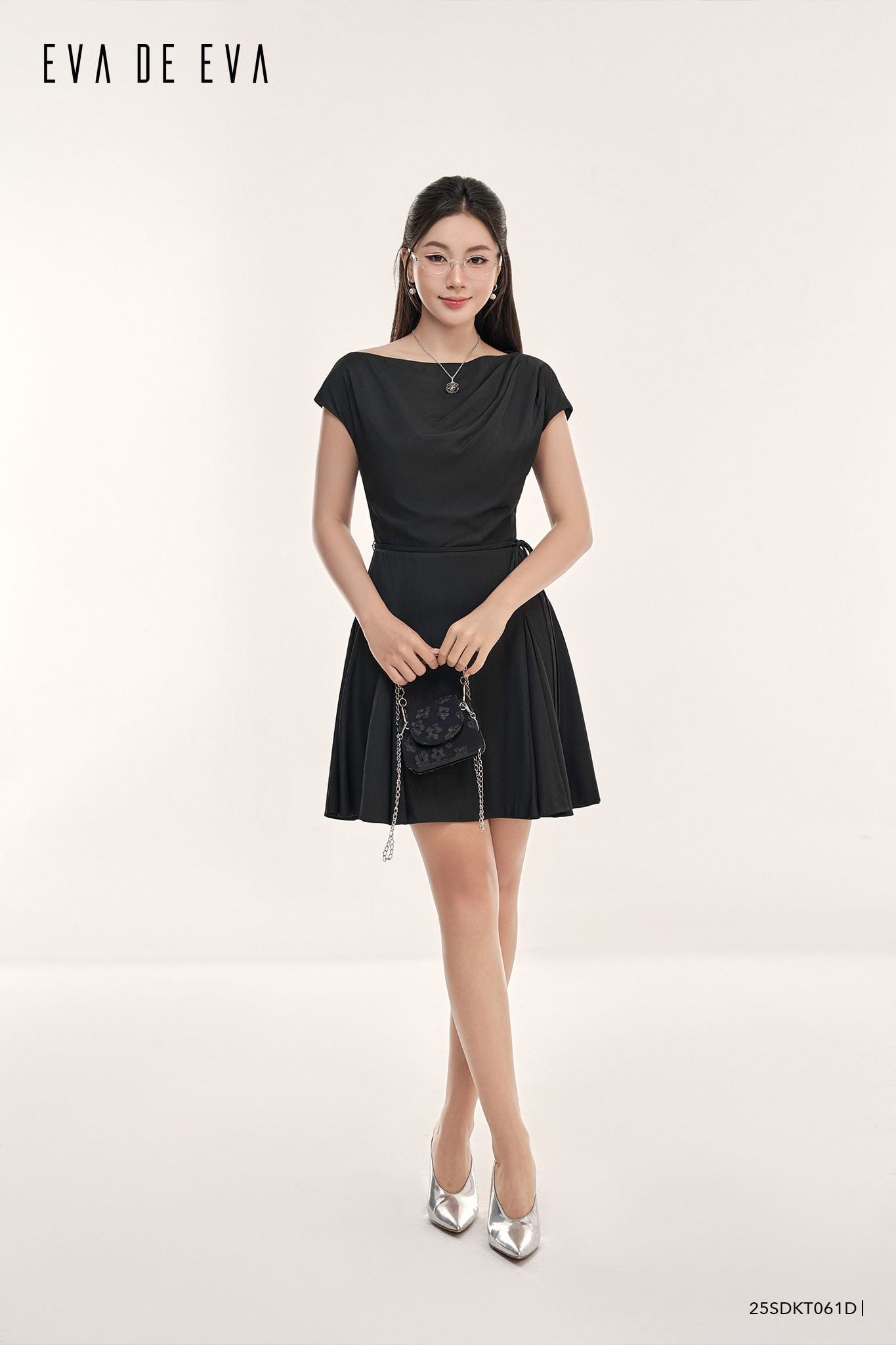  Đầm tay ngắn,  25SDKT061D 