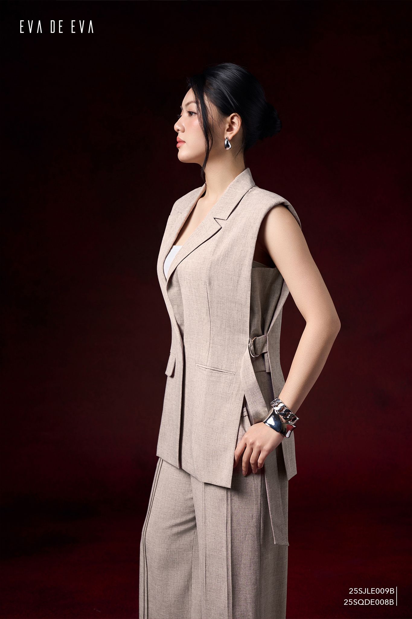  Quần dài, Ống suông 25SQDE008B 