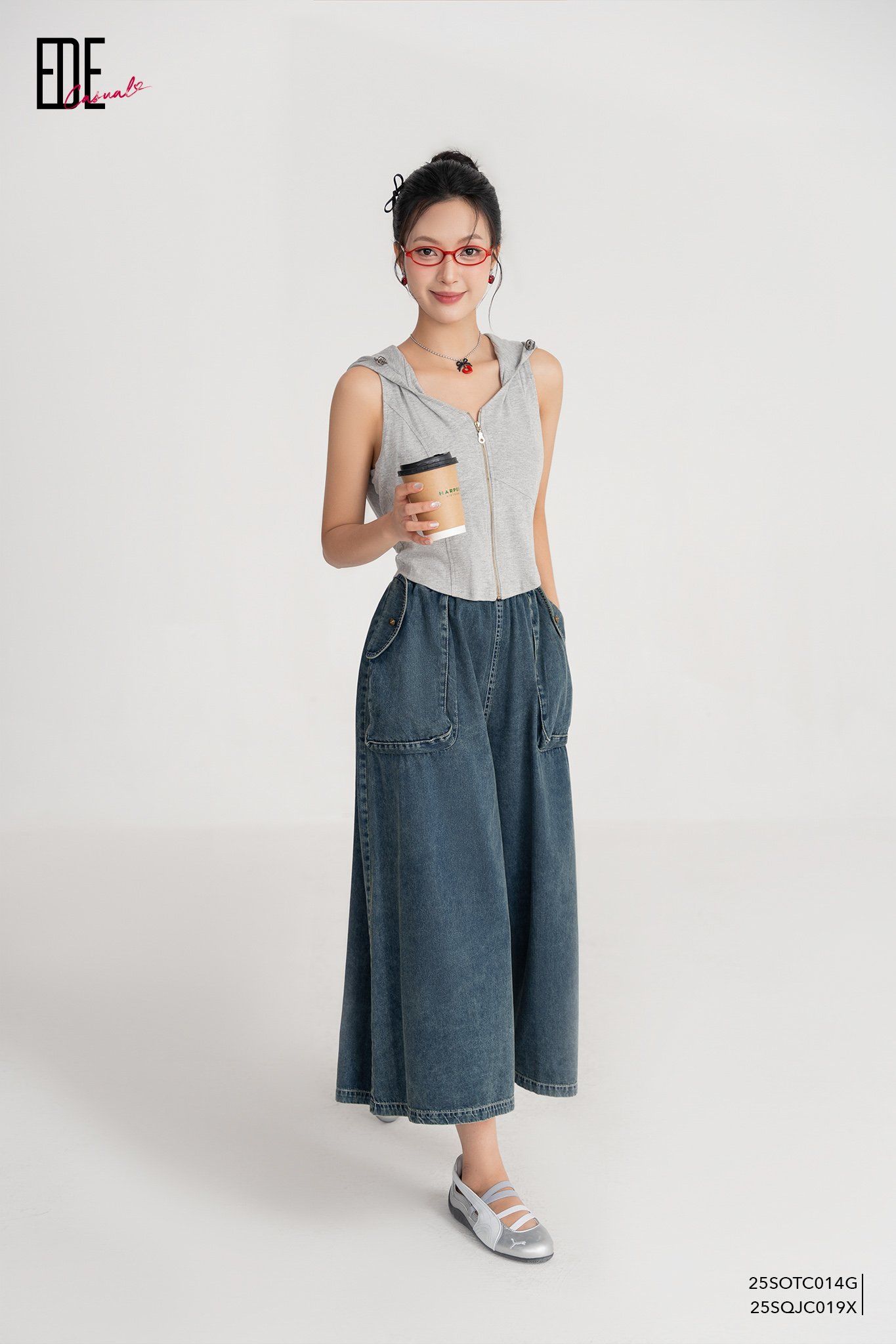  Quần lửng, Ống suông 25SQJC019X 
