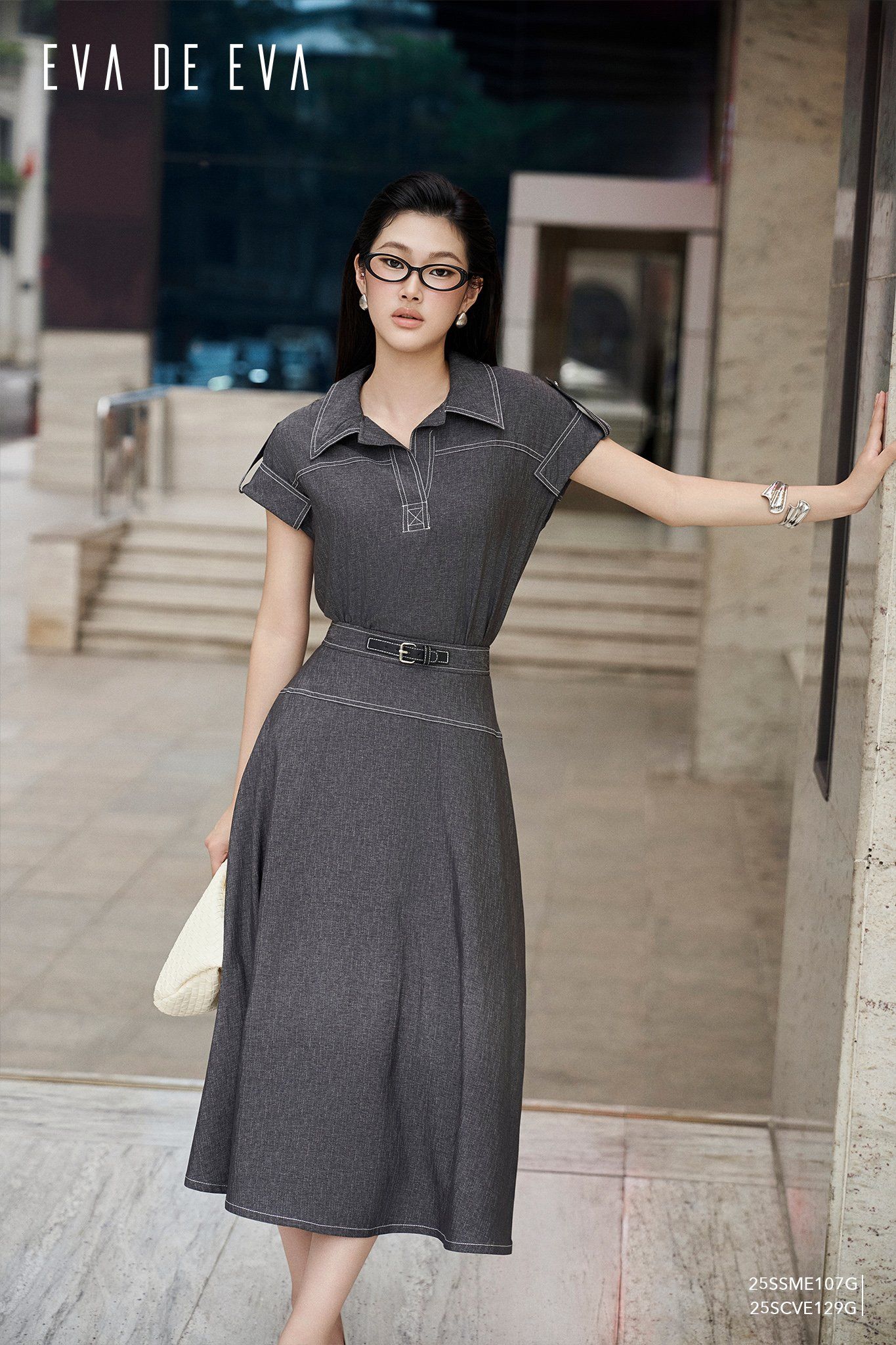  Sơ mi tay ngắn, Dáng sơ vin 25SSME107G 