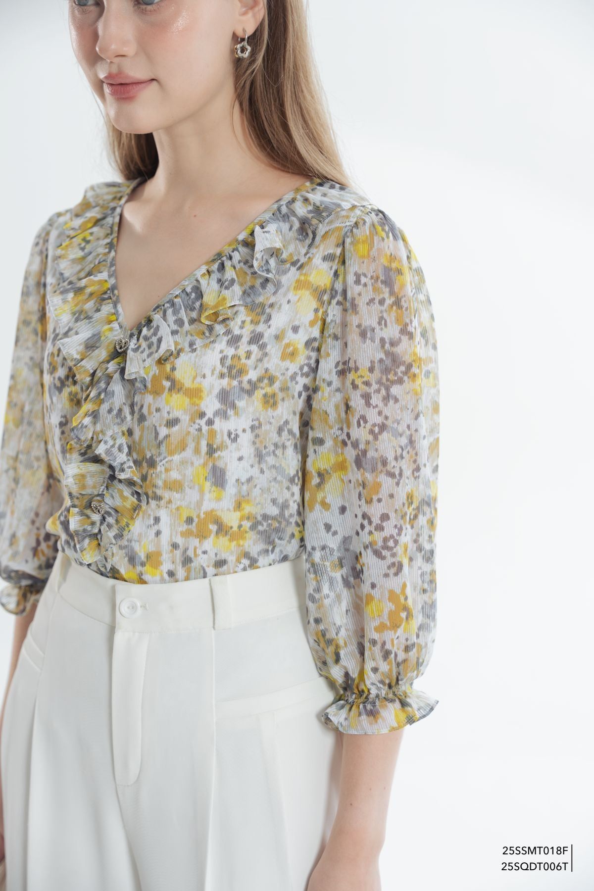  Sơ mi tay lỡ,  25SSMT018F 