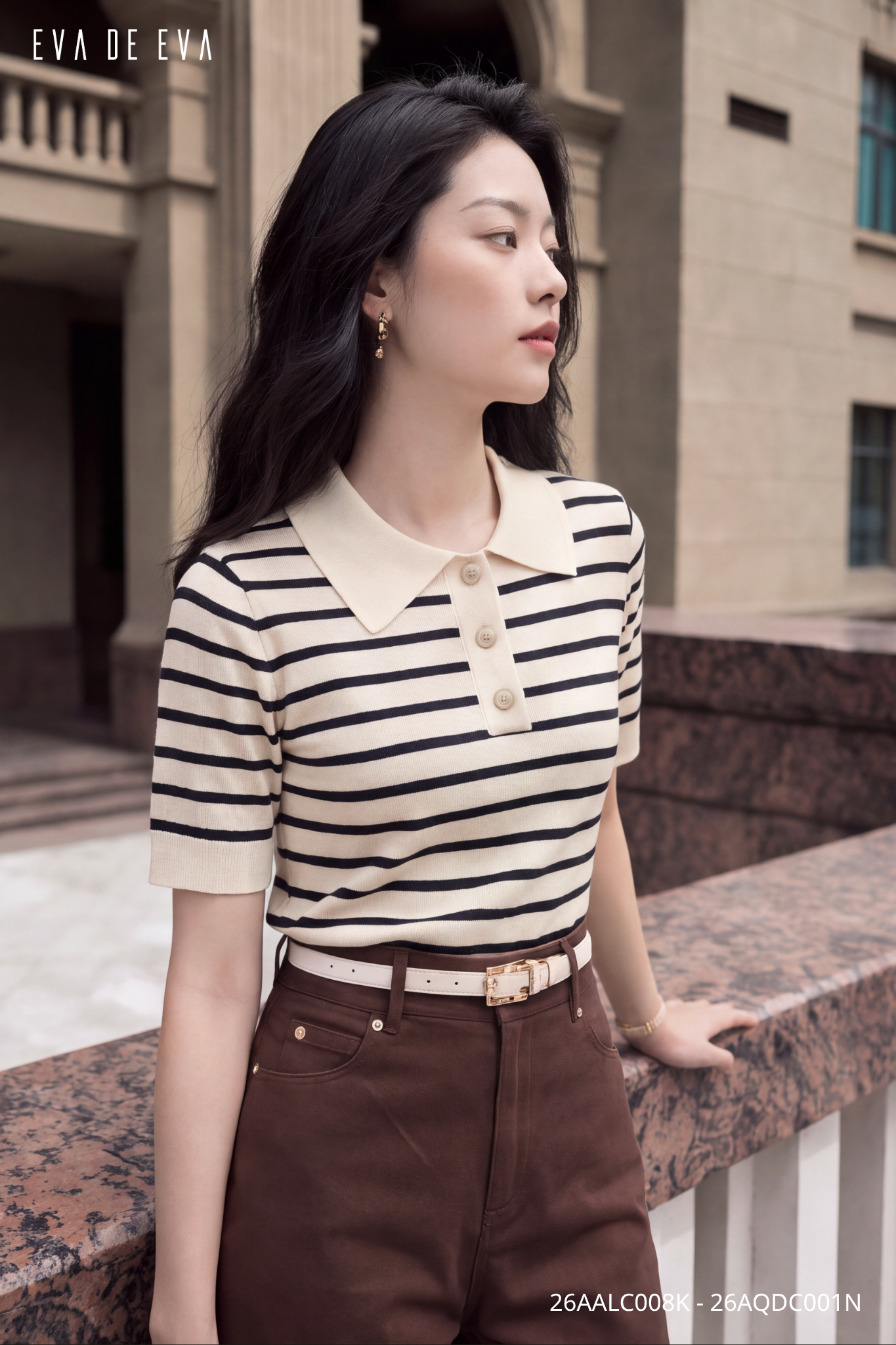  Áo len ngắn tay,  26AALC008K 