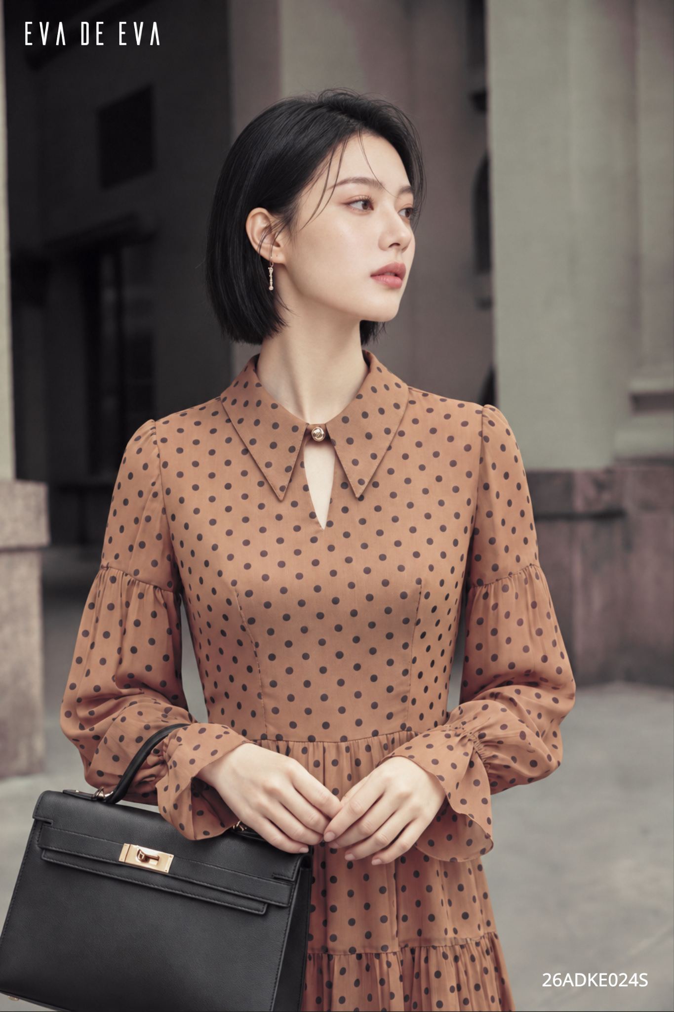  Đầm tay dài, Dáng thắt eo 26ADKE024S 