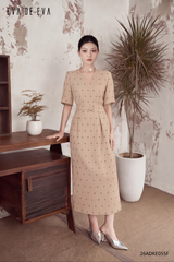  Đầm tay ngắn, Dáng thắt eo 26ADKE055F 