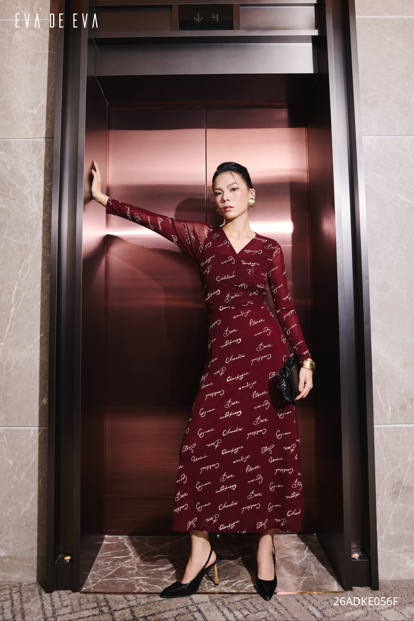  Đầm tay dài, Dáng xòe 26ADKE056F 