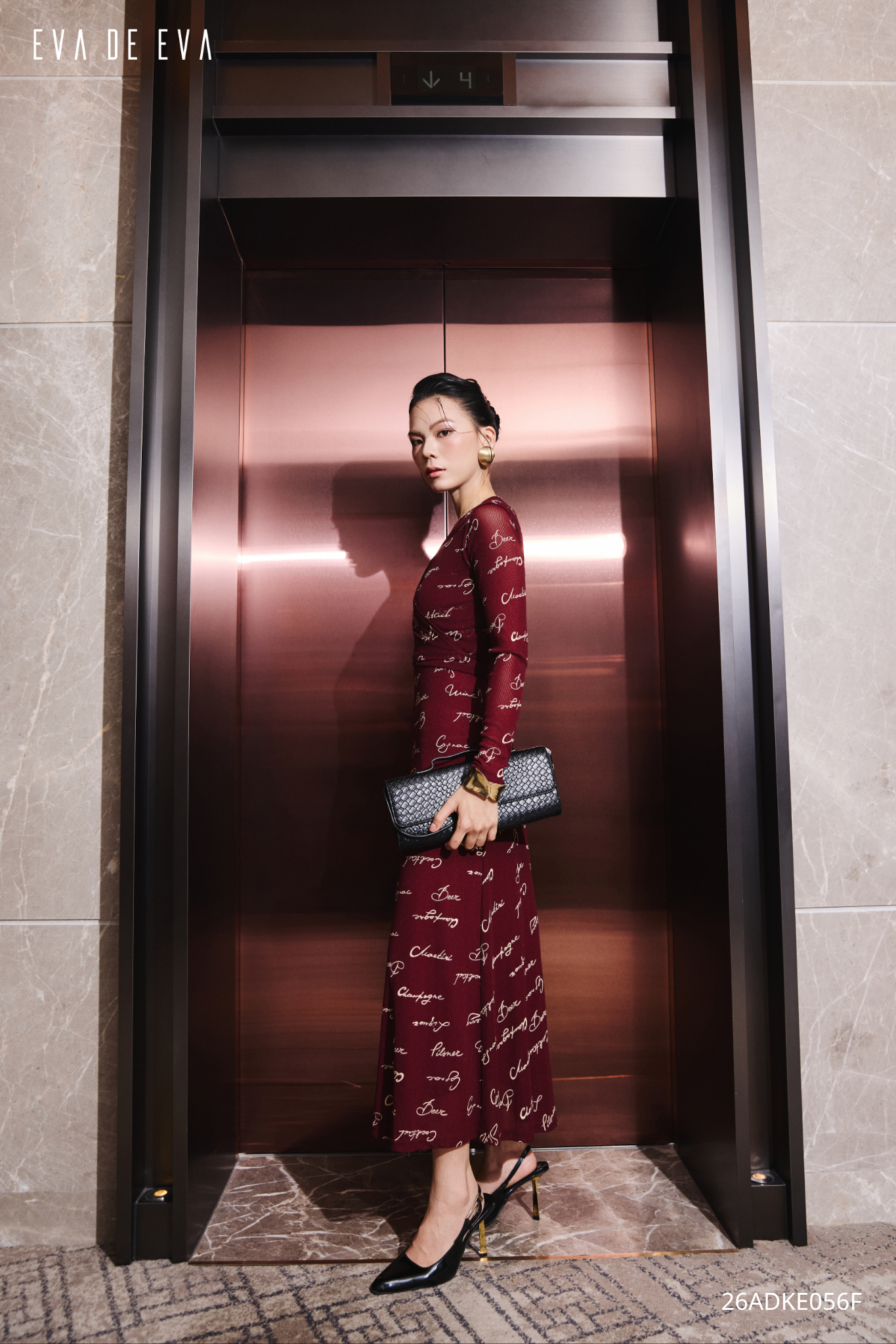  Đầm tay dài, Dáng xòe 26ADKE056F 