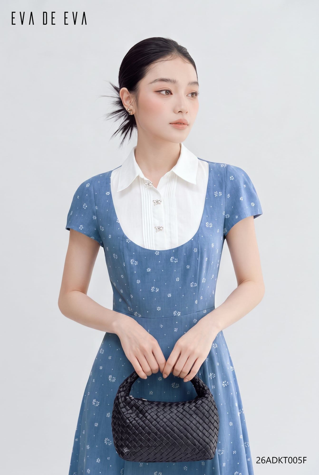  Đầm tay ngắn, Dáng thắt eo 26ADKT005F 