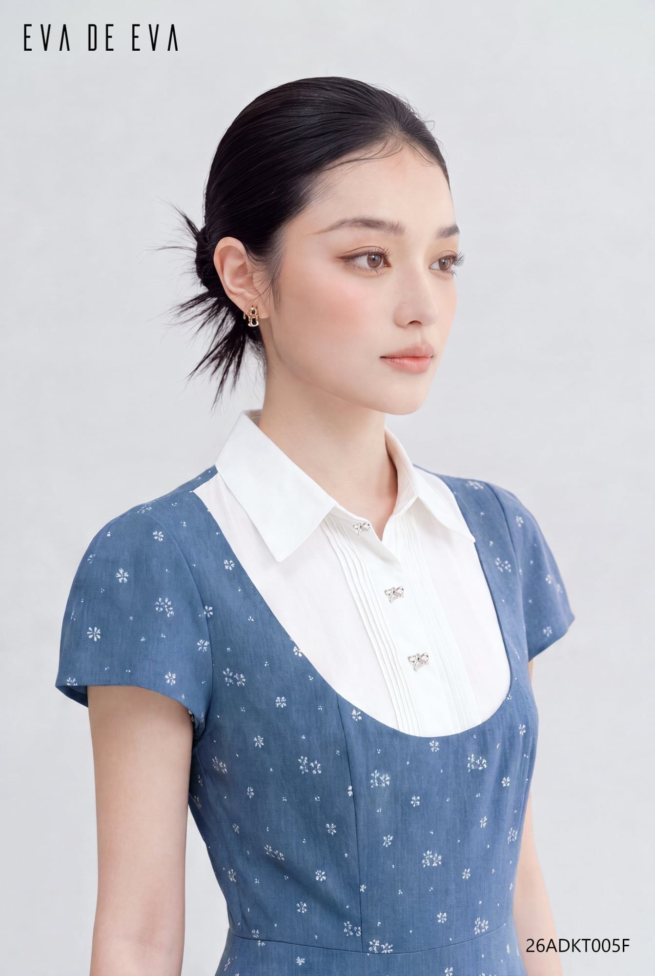  Đầm tay ngắn, Dáng thắt eo 26ADKT005F 