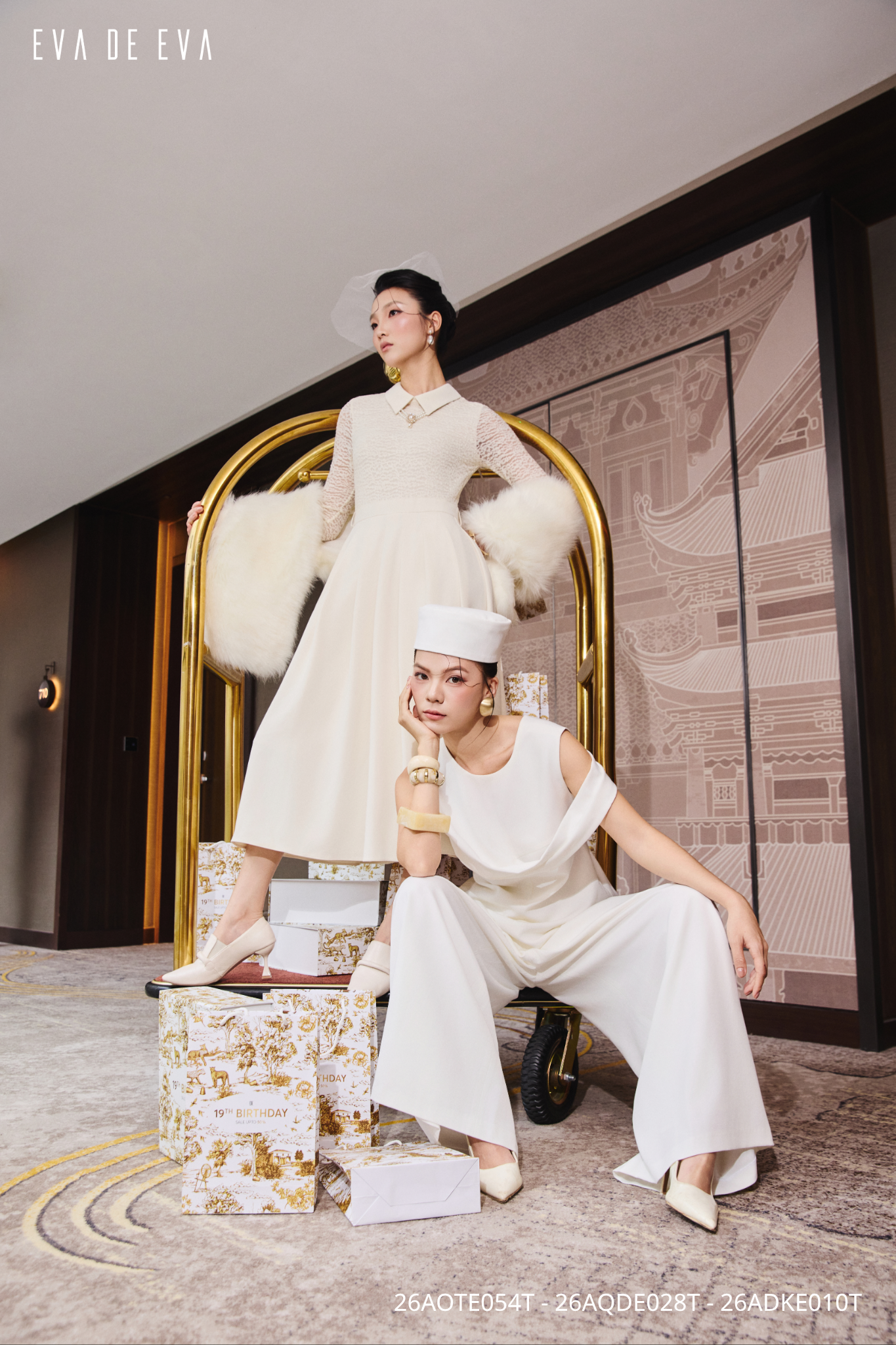  Đầm tay dài, Dáng thắt eo 26ADKE010T 