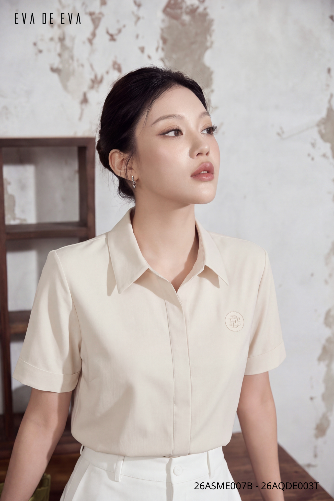  Sơ mi tay ngắn, Dáng sơ vin 26ASME007B 