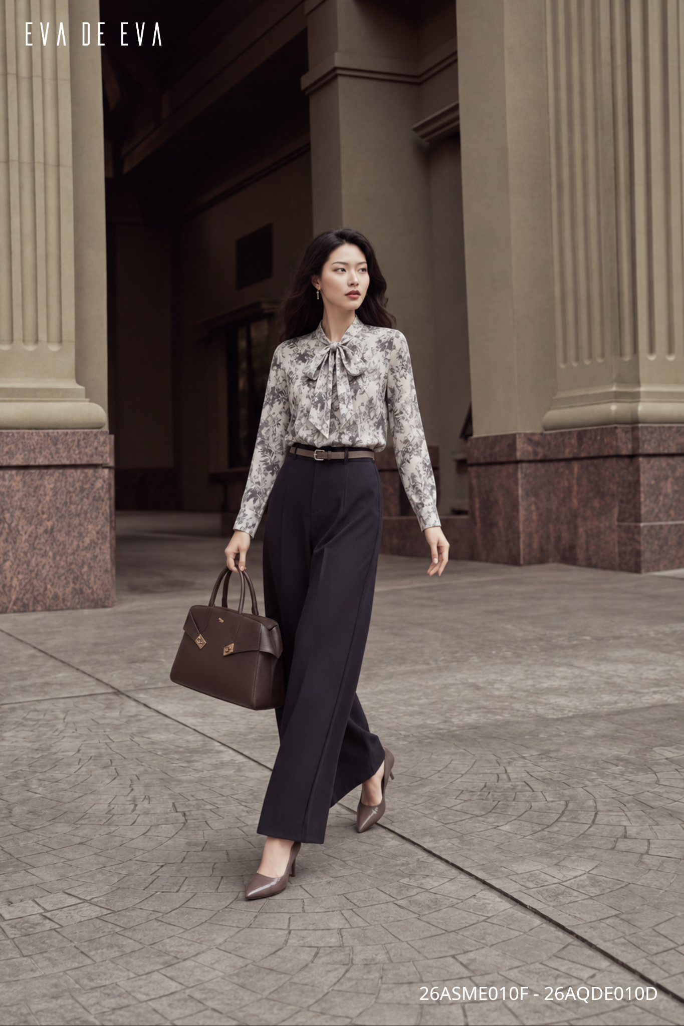  Sơ mi tay dài, Cổ nơ 26ASME010F 