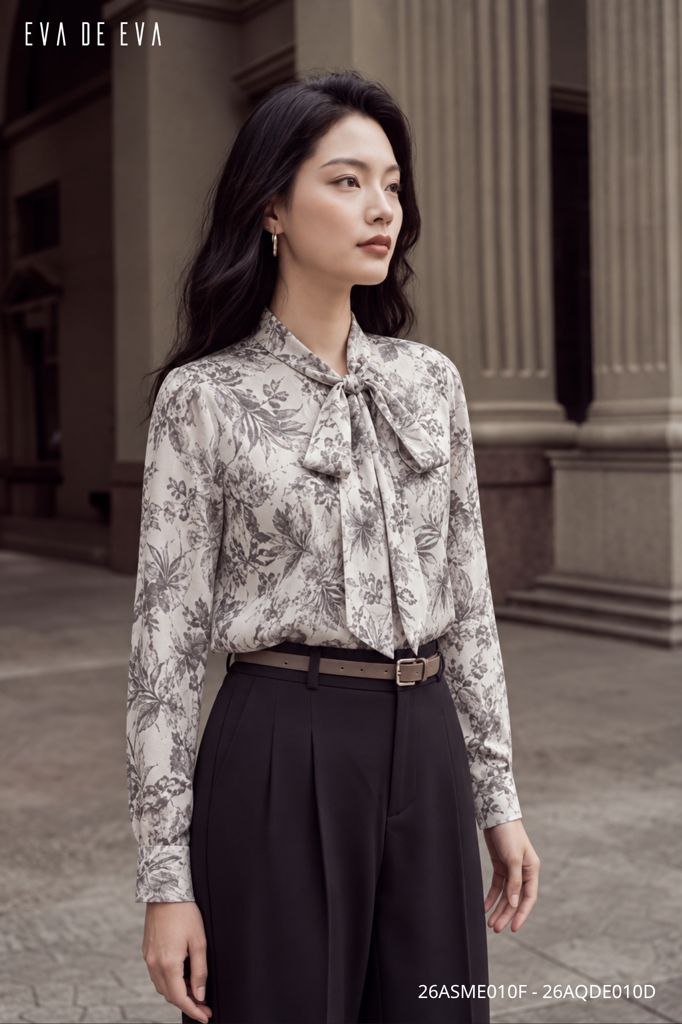  Sơ mi tay dài, Cổ nơ 26ASME010F 