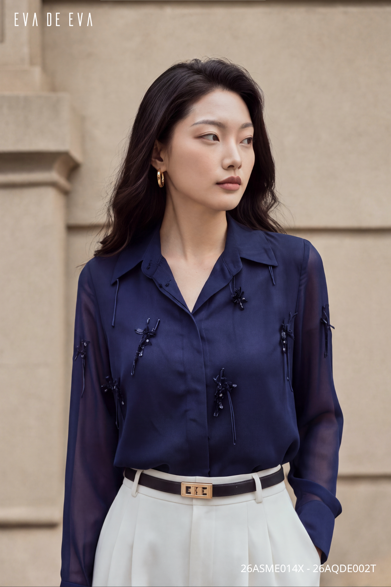  Sơ mi tay dài, Dáng sơ vin 26ASME014X 