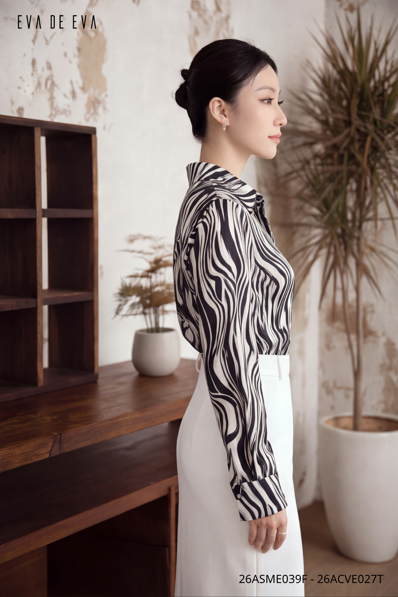  Sơ mi tay dài, Dáng sơ vin 26ASME039F 