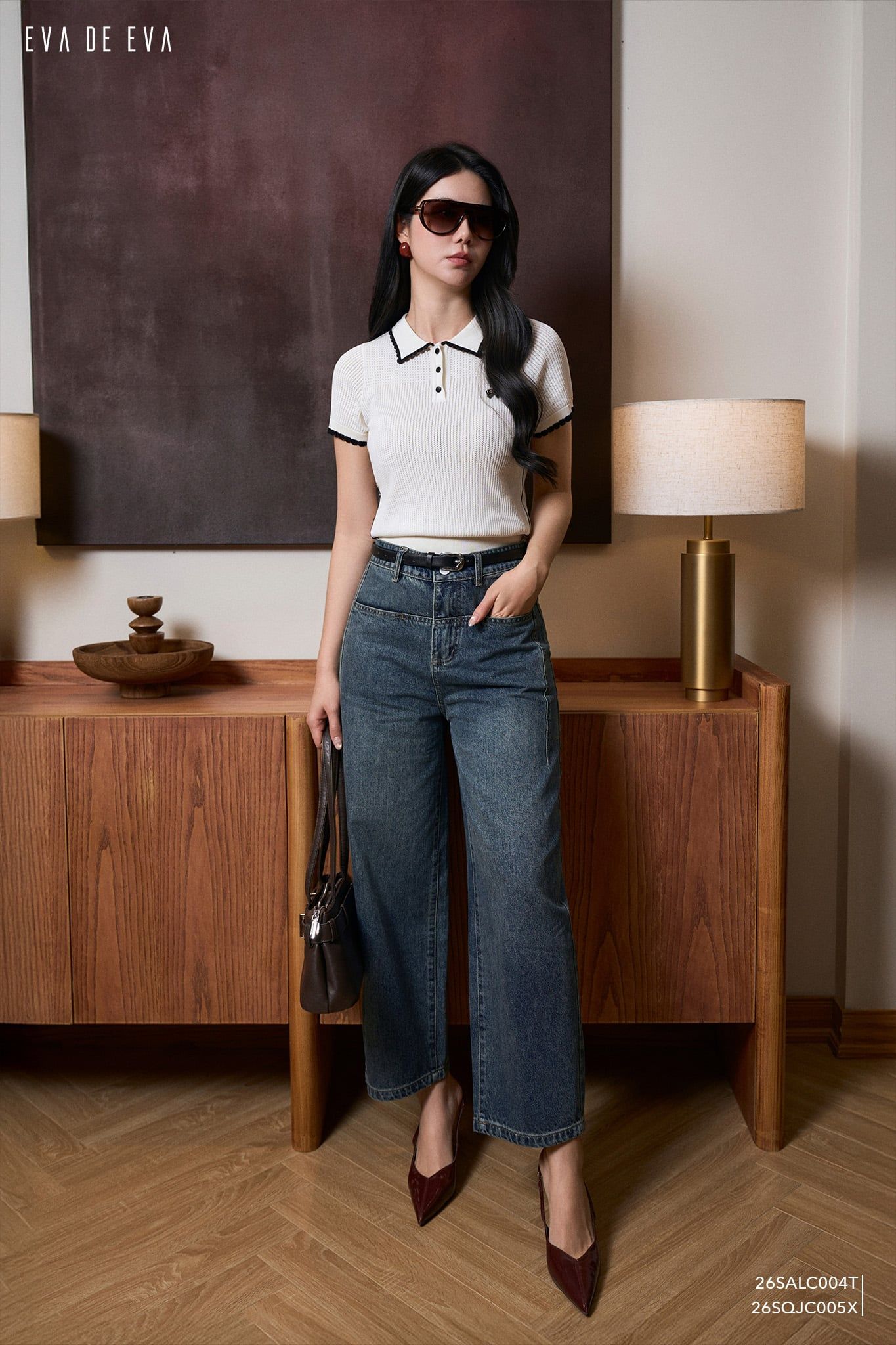  Áo len ngắn tay,  26SALC004T 