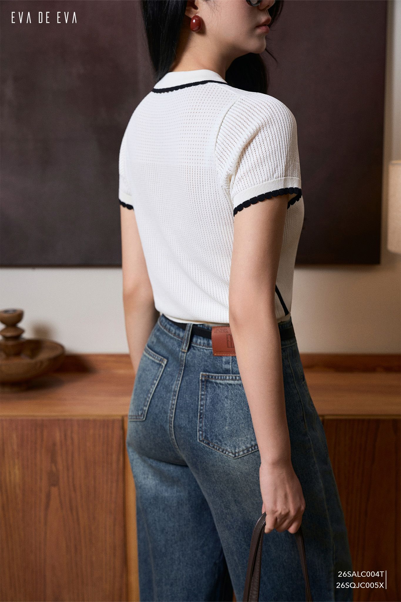  Áo len ngắn tay,  26SALC004T 