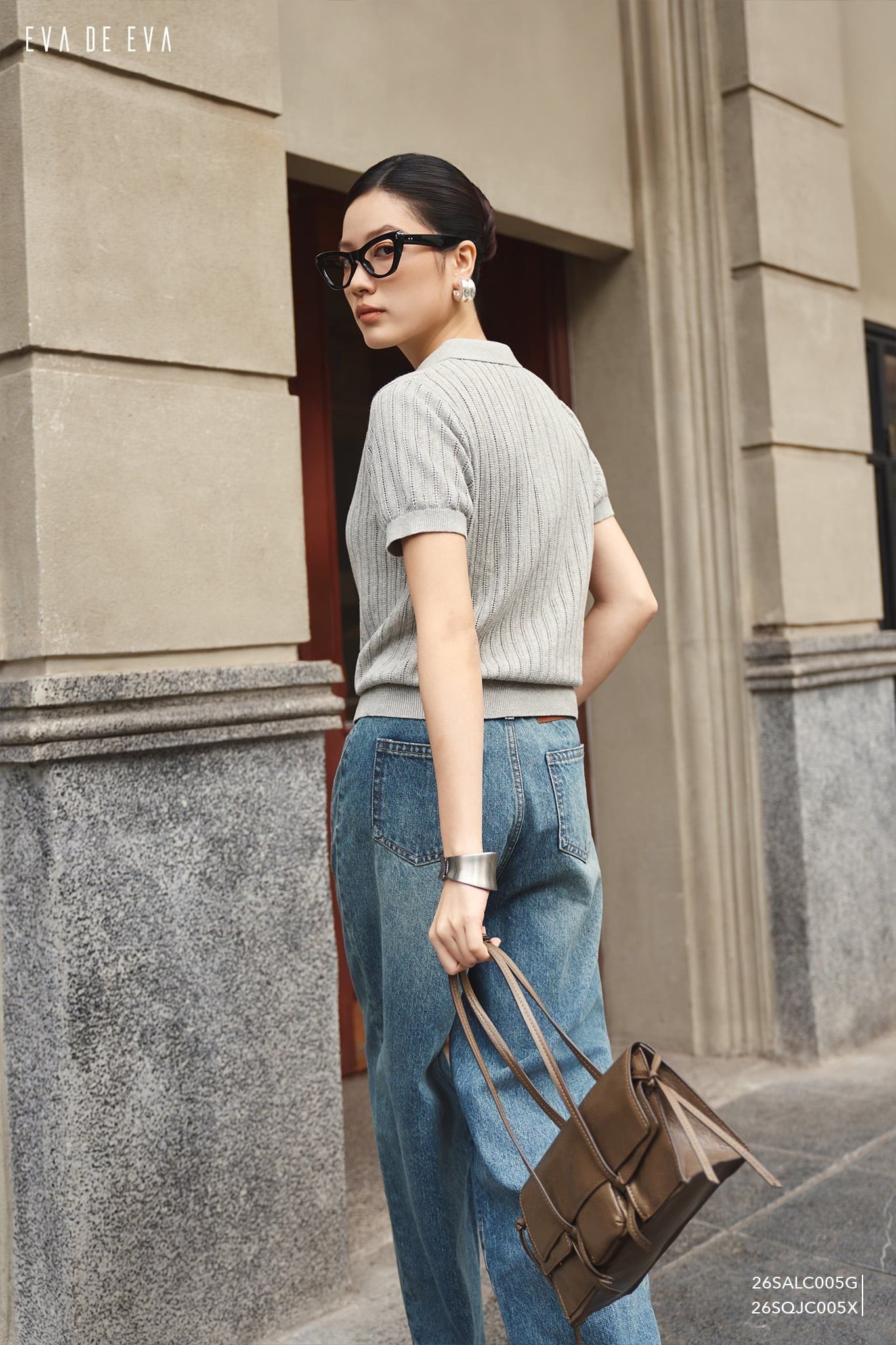  Áo len ngắn tay,  26SALC005G 