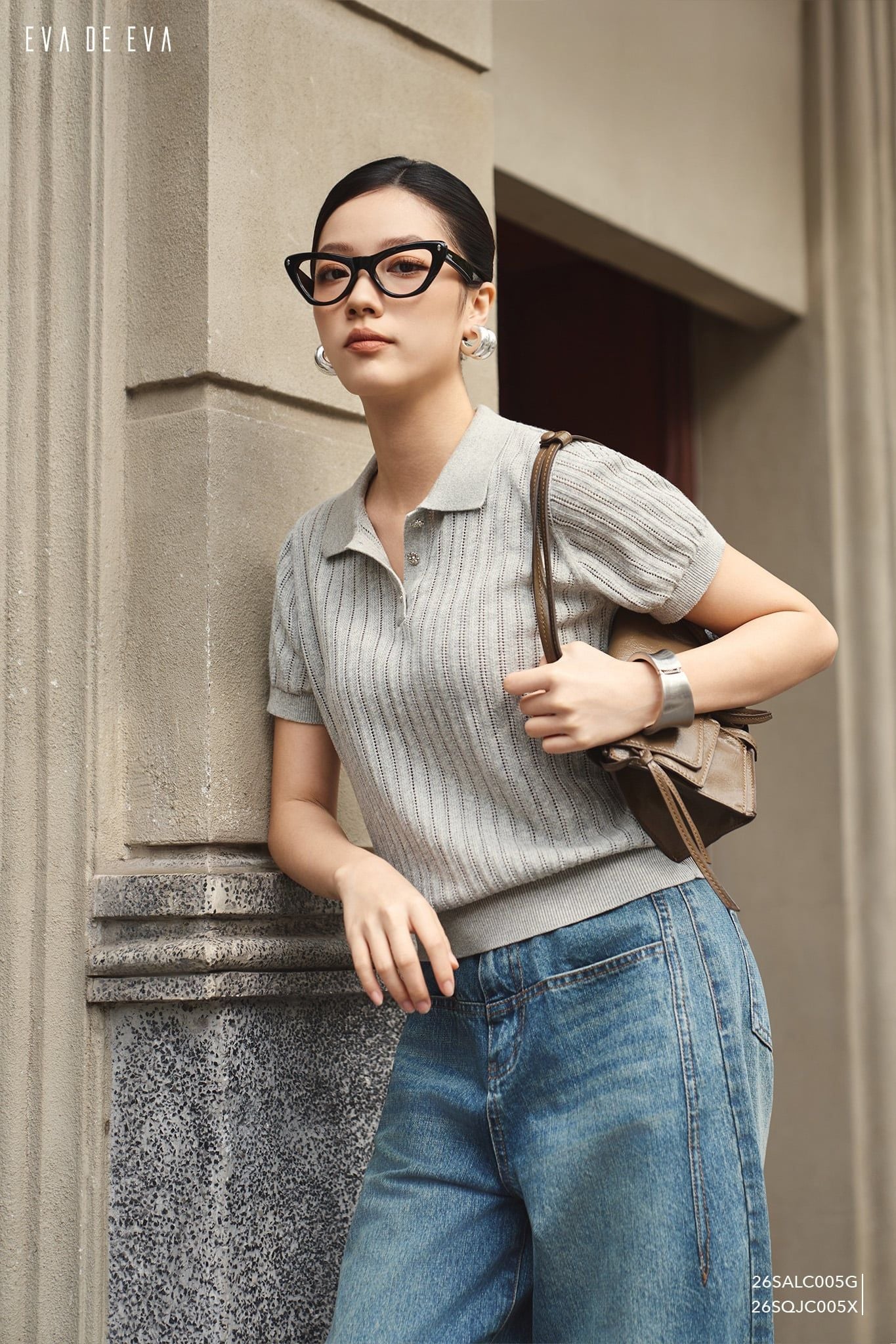  Áo len ngắn tay,  26SALC005G 