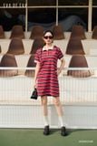  Đầm tay ngắn, Dáng suông 26SDKC035K 