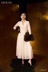  Đầm tay ngắn, Dáng thắt eo 26SDKE014B 