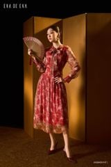  Đầm tay dài, Dáng thắt eo 26SDKE015F 