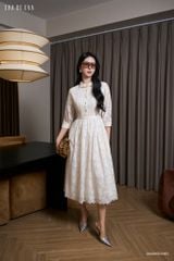  Đầm tay lỡ, Dáng thắt eo 26SDKE018B 