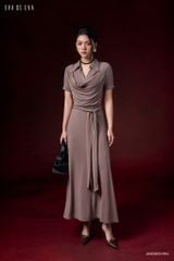  Đầm tay ngắn, Dáng thắt eo 26SDKE019N 