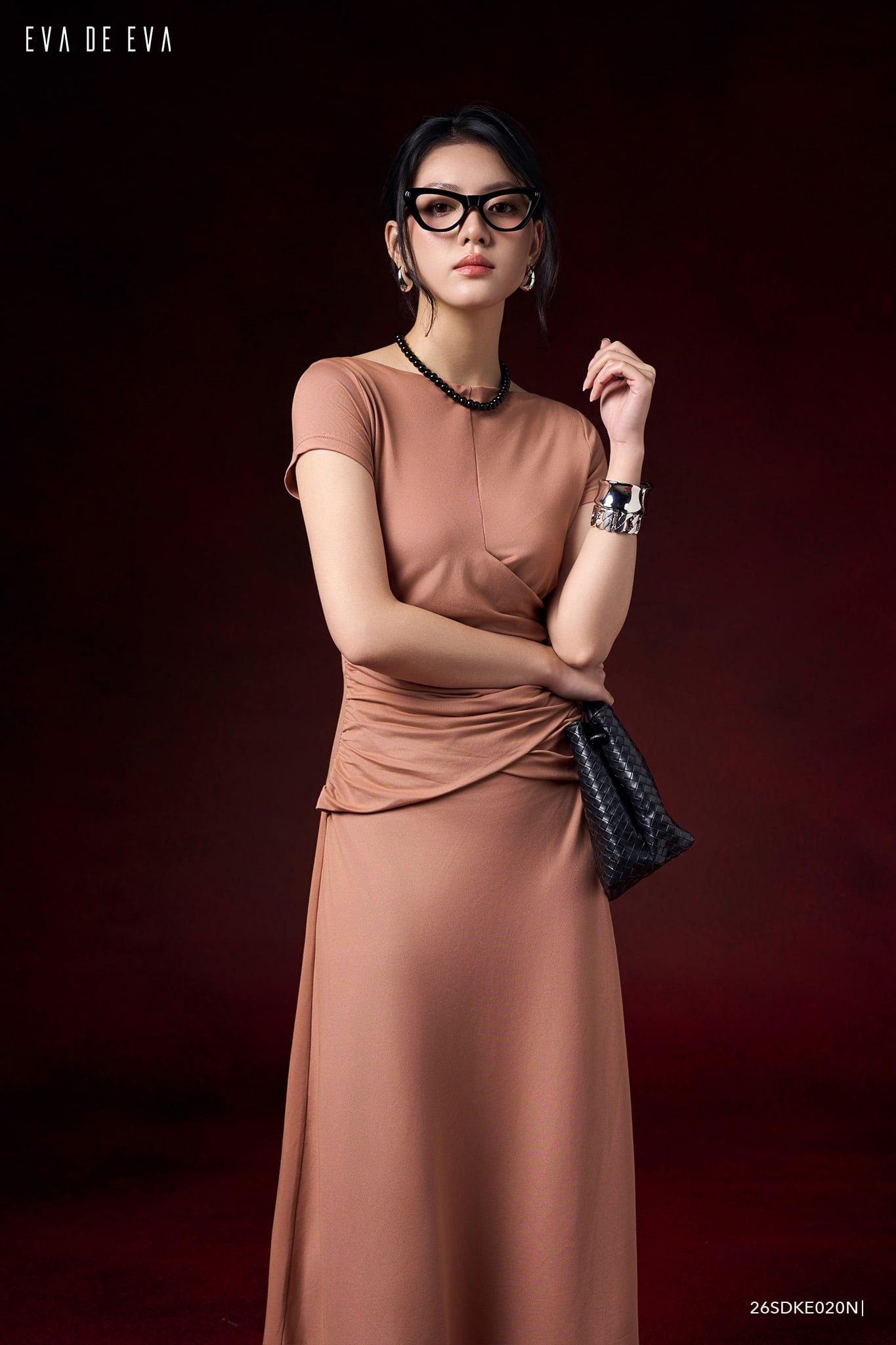  Đầm tay ngắn, Dáng ôm 26SDKE020N 