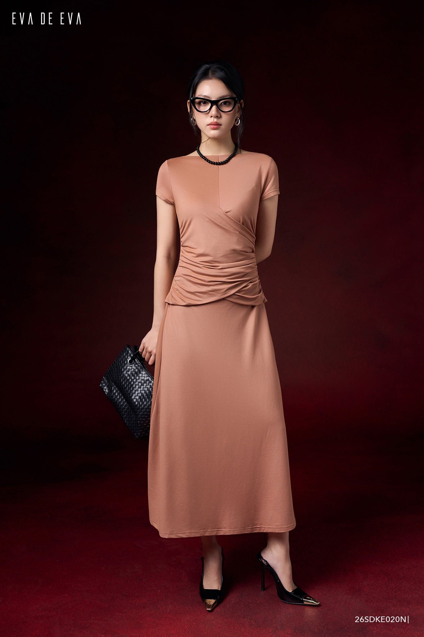  Đầm tay ngắn, Dáng ôm 26SDKE020N 